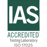 IAS ISO 17025 accredited testing laboratory certification badge